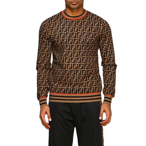 fendi sweater vintage|fendi crewneck banded sweater.